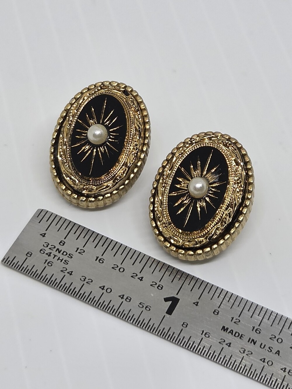 * Vintage Sphinx Victorian Revival SET Clip Earrings & Pin Brooch - Picture 8 of 15